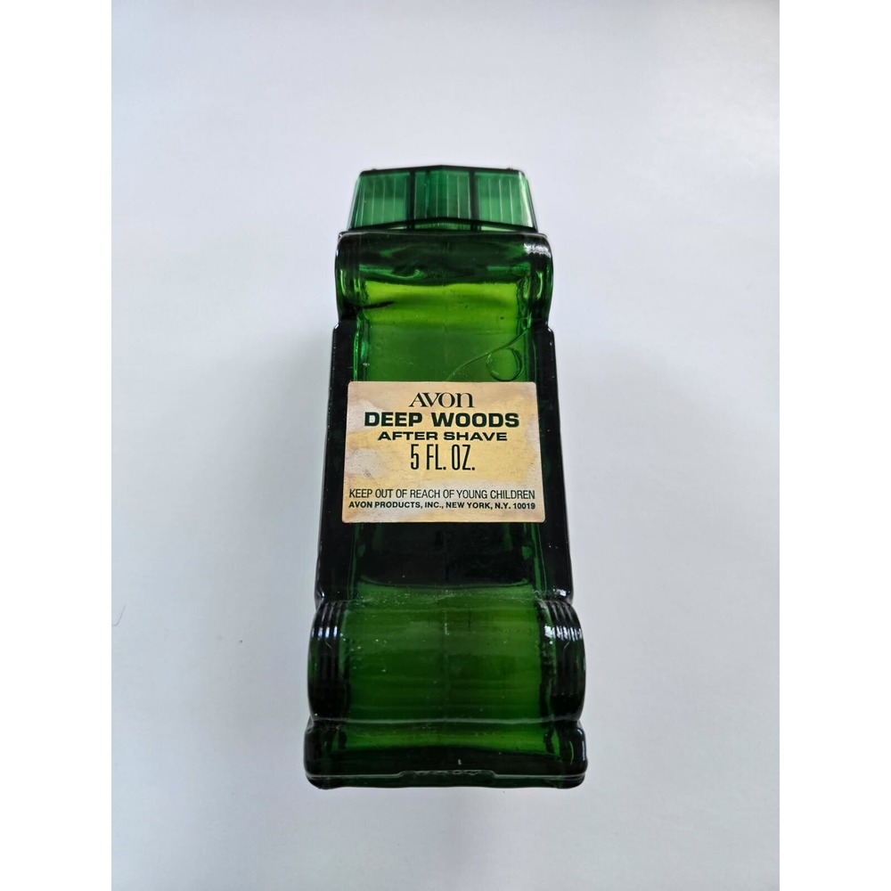 Avon Deep Woods After Shave Green Truck Pickup Car Vintage Bottle Full